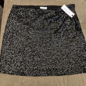 Black sequin skirt